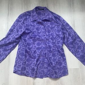 Purple paisley button down size 12